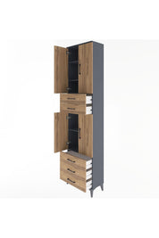 Arges Dolap 5 Raflı 5 Çekmeceli 4 Kapaklı 60x30x243 - S32M092V6A