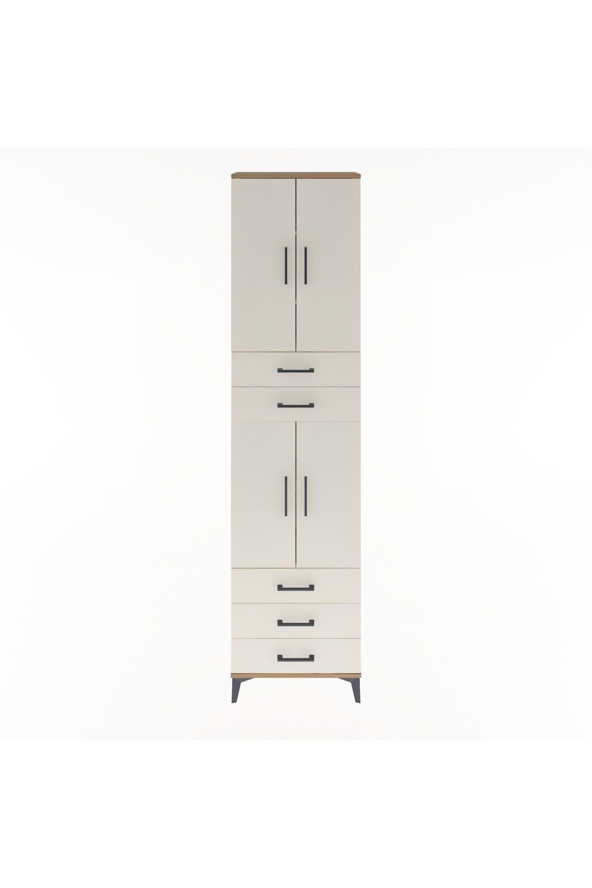 Arges Dolap 5 Raflı 5 Çekmeceli 4 Kapaklı 60x30x243 - S32M092V7A