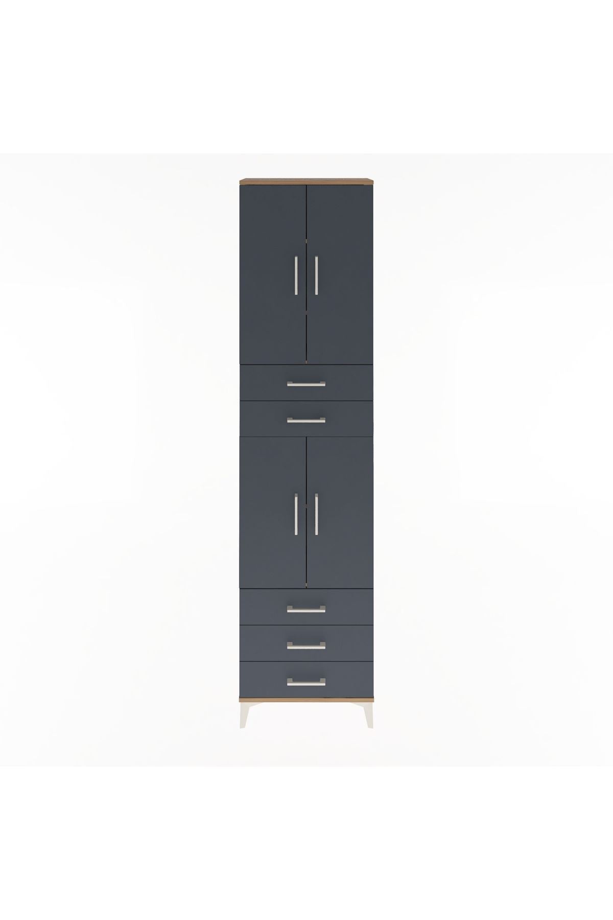 Arges Dolap 5 Raflı 5 Çekmeceli 4 Kapaklı 60x30x243 - S32M092V8A