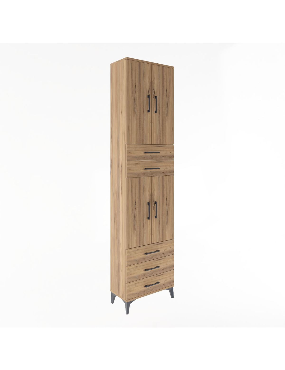 Arges Dolap 5 Raflı 5 Çekmeceli 4 Kapaklı 60x30x243 - S32M092V9A