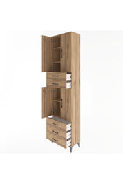 Arges Dolap 5 Raflı 5 Çekmeceli 4 Kapaklı 60x30x243 - S32M092V9A