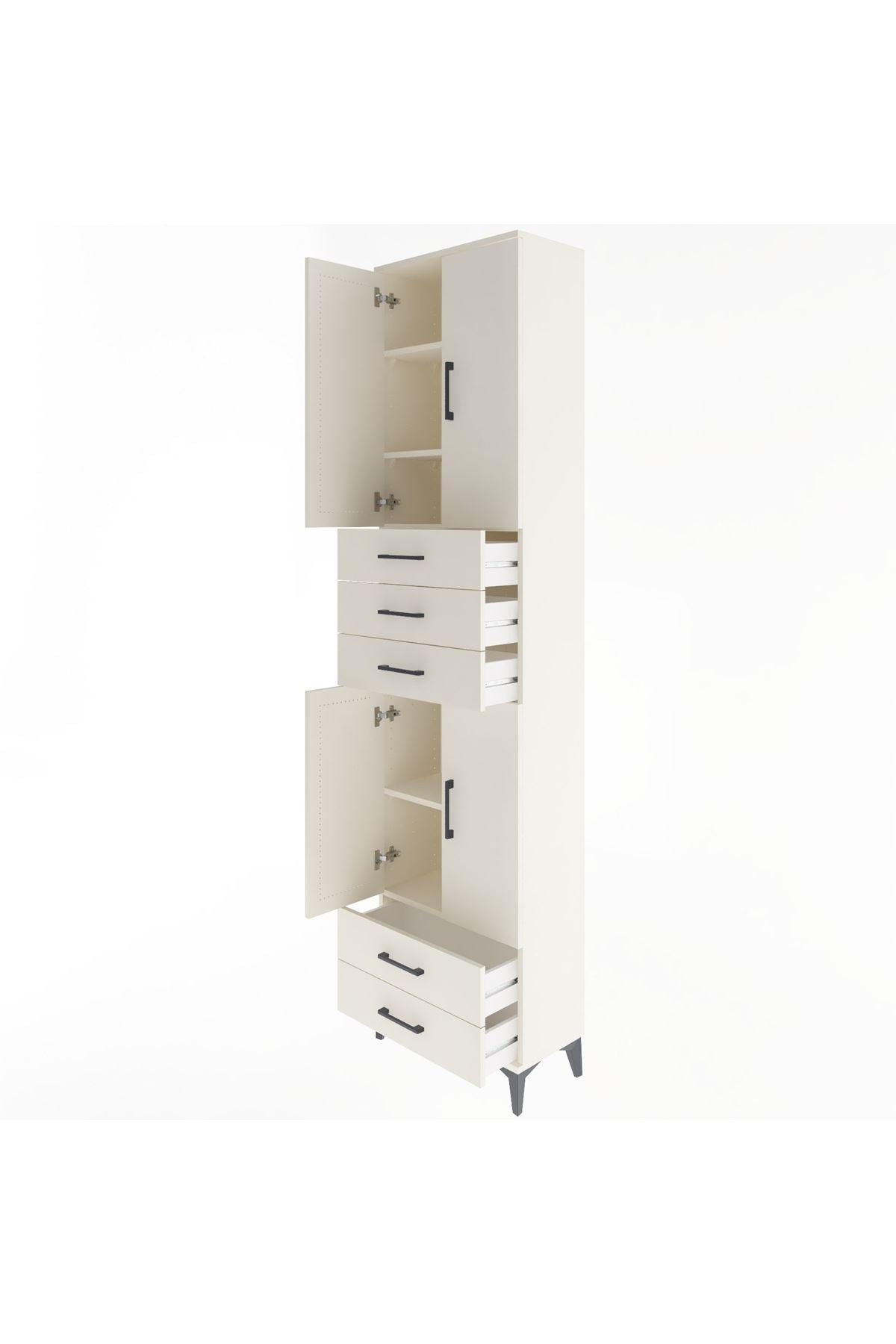Arges Dolap 5 Raflı 5 Çekmeceli 4 Kapaklı 60x30x243 - S32M093V1A