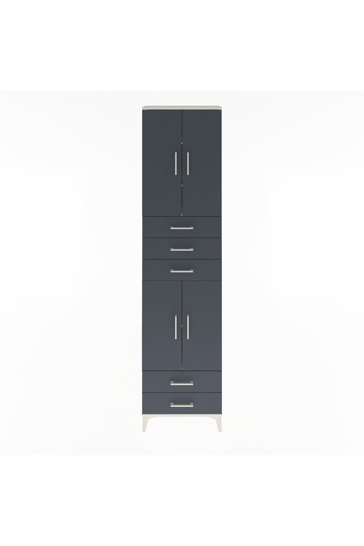 Arges Dolap 5 Raflı 5 Çekmeceli 4 Kapaklı 60x30x243 - S32M093V2A