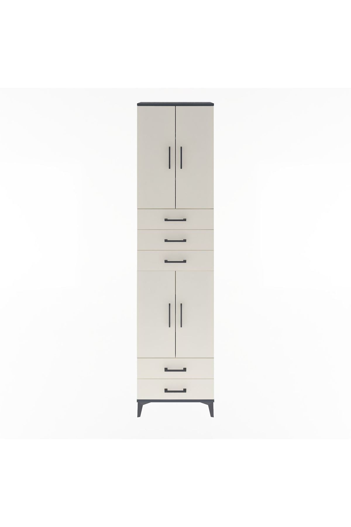 Arges Dolap 5 Raflı 5 Çekmeceli 4 Kapaklı 60x30x243 - S32M093V4A