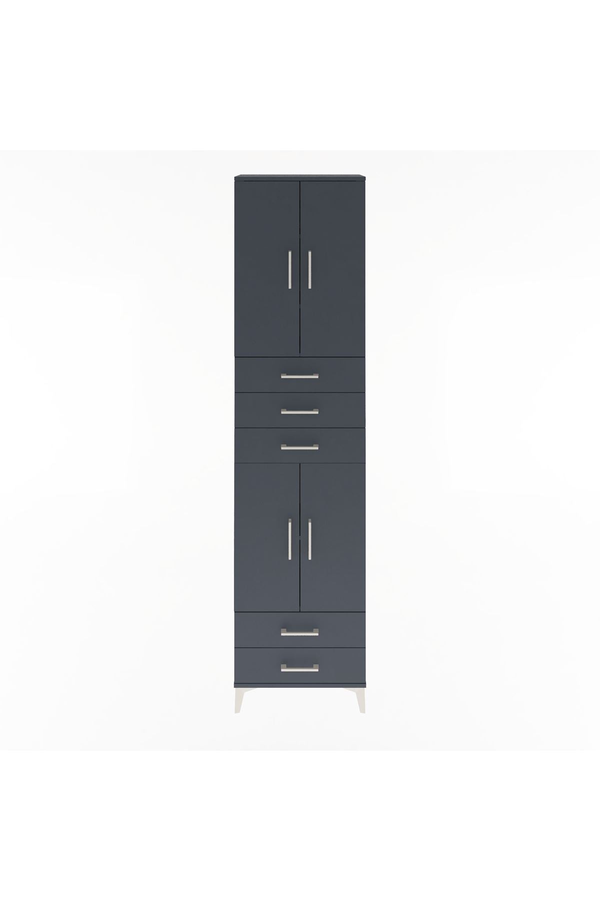 Arges Dolap 5 Raflı 5 Çekmeceli 4 Kapaklı 60x30x243 - S32M093V5A