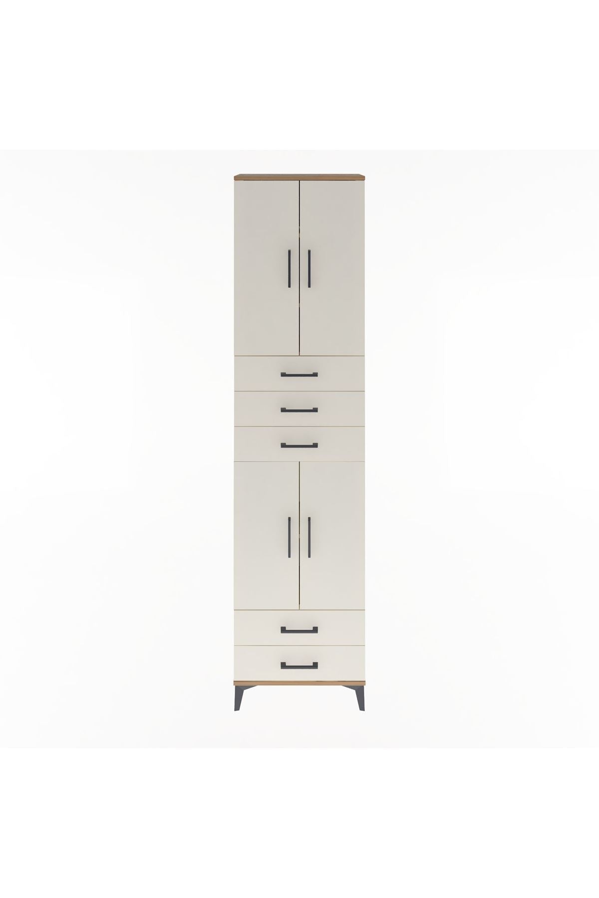 Arges Dolap 5 Raflı 5 Çekmeceli 4 Kapaklı 60x30x243 - S32M093V7A
