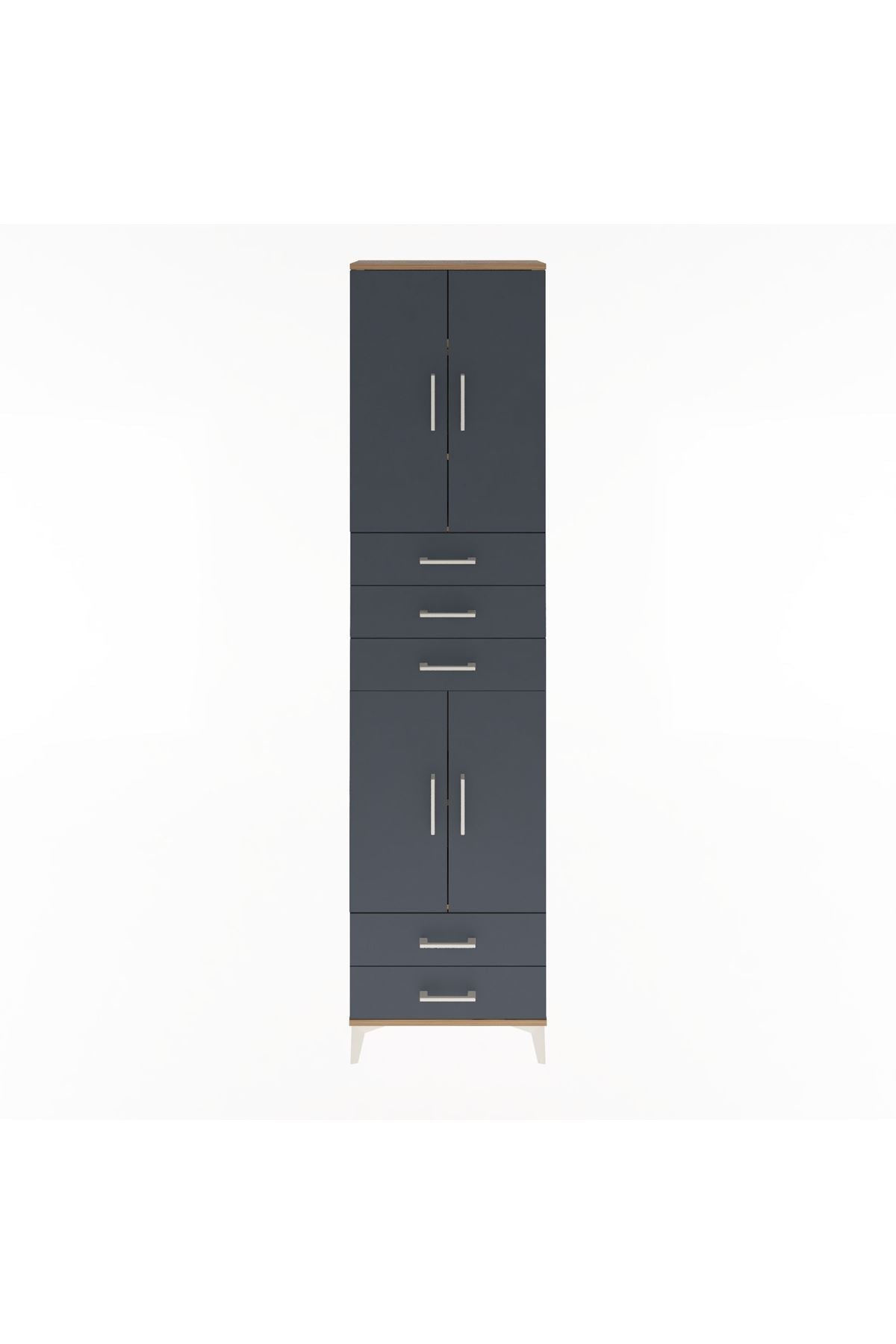 Arges Dolap 5 Raflı 5 Çekmeceli 4 Kapaklı 60x30x243 - S32M093V8A
