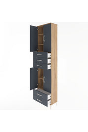 Arges Dolap 5 Raflı 5 Çekmeceli 4 Kapaklı 60x30x243 - S32M093V8A