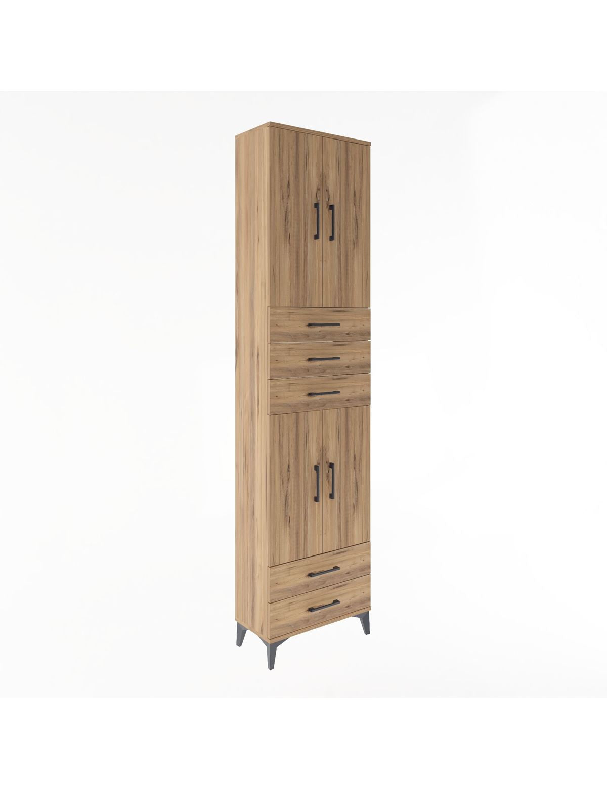 Arges Dolap 5 Raflı 5 Çekmeceli 4 Kapaklı 60x30x243 - S32M093V9A