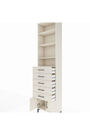 Arges Dolap 4 Raflı 5 Çekmeceli 2 Kapaklı 60x30x243 - S32M094V1A