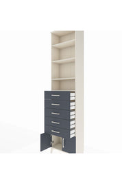 Arges Dolap 4 Raflı 5 Çekmeceli 2 Kapaklı 60x30x243 - S32M094V2A