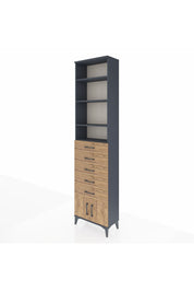 Arges Dolap 4 Raflı 5 Çekmeceli 2 Kapaklı 60x30x243 - S32M094V6A