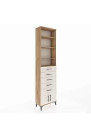Arges Dolap 4 Raflı 5 Çekmeceli 2 Kapaklı 60x30x243 - S32M094V7A
