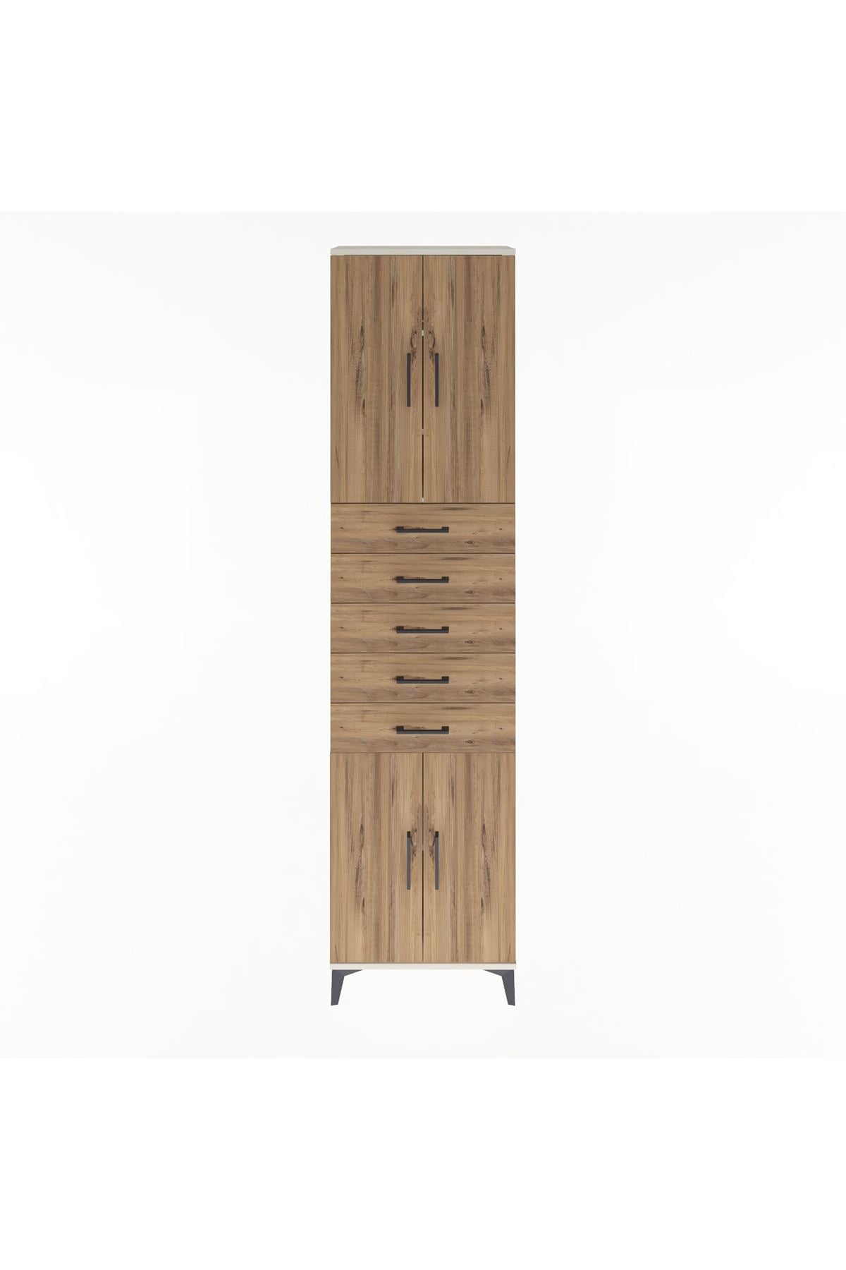 Arges Dolap 4 Raflı 5 Çekmeceli 4 Kapaklı 60x30x243 - S32M095V3A