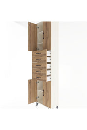 Arges Dolap 4 Raflı 5 Çekmeceli 4 Kapaklı 60x30x243 - S32M095V3A