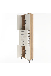 Arges Dolap 4 Raflı 5 Çekmeceli 4 Kapaklı 60x30x243 - S32M095V7A