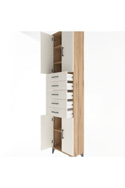 Arges Dolap 4 Raflı 5 Çekmeceli 4 Kapaklı 60x30x243 - S32M095V7A