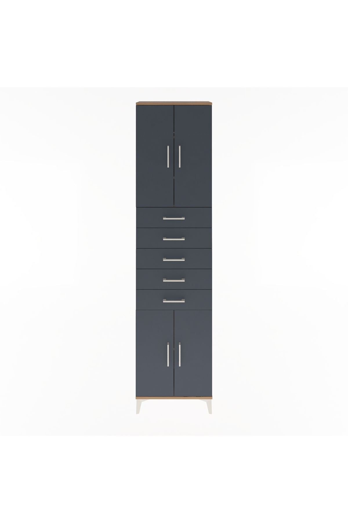 Arges Dolap 4 Raflı 5 Çekmeceli 4 Kapaklı 60x30x243 - S32M095V8A