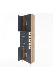 Arges Dolap 4 Raflı 5 Çekmeceli 4 Kapaklı 60x30x243 - S32M095V8A