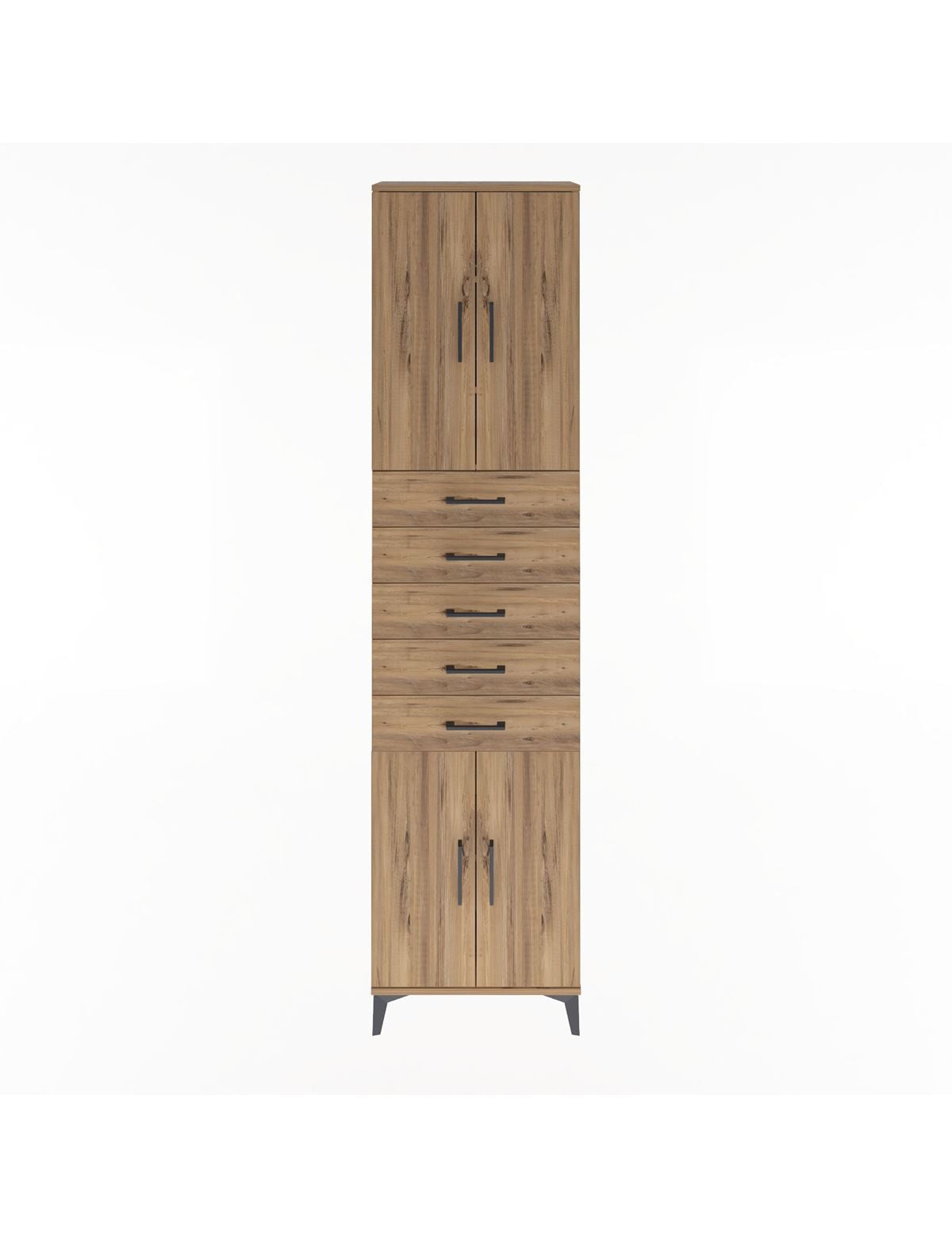 Arges Dolap 4 Raflı 5 Çekmeceli 4 Kapaklı 60x30x243 - S32M095V9A