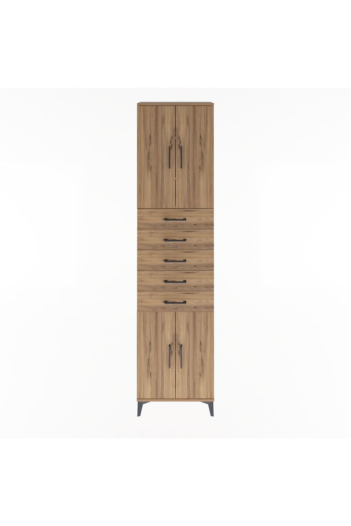 Arges Dolap 4 Raflı 5 Çekmeceli 4 Kapaklı 60x30x243 - S32M095V9A