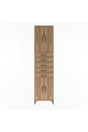 Arges Dolap 4 Raflı 5 Çekmeceli 4 Kapaklı 60x30x243 - S32M095V9A
