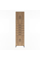 Arges Dolap 4 Raflı 5 Çekmeceli 4 Kapaklı 60x30x243