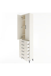 Arges Dolap 4 Raflı 6 Çekmeceli 2 Kapaklı 60x30x243 - S32M096V1A