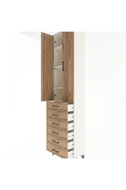 Arges Dolap 4 Raflı 6 Çekmeceli 2 Kapaklı 60x30x243 - S32M096V3A