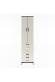 Arges Dolap 4 Raflı 6 Çekmeceli 2 Kapaklı 60x30x243 - S32M096V4A
