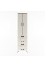 Arges Dolap 4 Raflı 6 Çekmeceli 2 Kapaklı 60x30x243 - S32M096V7A