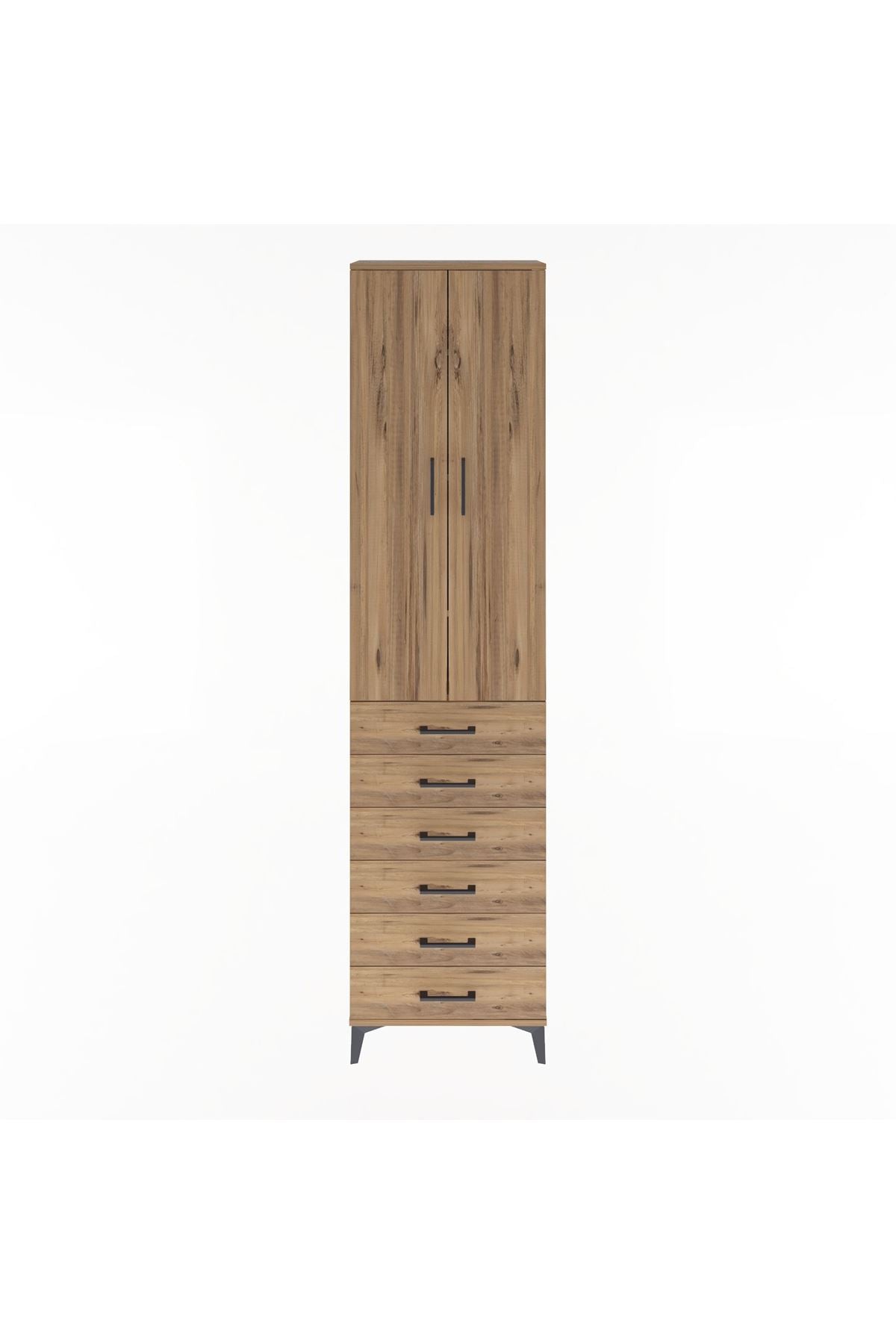 Arges Dolap 4 Raflı 6 Çekmeceli 2 Kapaklı 60x30x243 - S32M096V9A