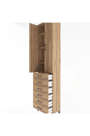 Arges Dolap 4 Raflı 6 Çekmeceli 2 Kapaklı 60x30x243 - S32M096V9A