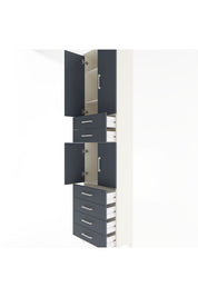 Arges Dolap 4 Raflı 6 Çekmeceli 4 Kapaklı 60x30x243 - S32M097V2A