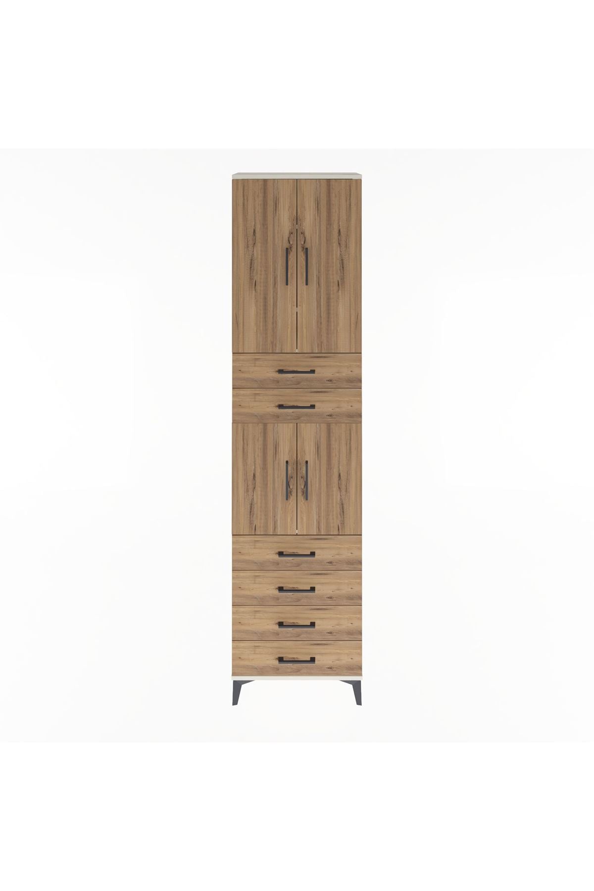 Arges Dolap 4 Raflı 6 Çekmeceli 4 Kapaklı 60x30x243 - S32M097V3A