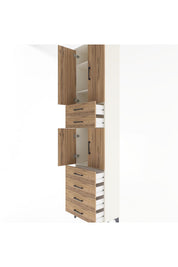 Arges Dolap 4 Raflı 6 Çekmeceli 4 Kapaklı 60x30x243 - S32M097V3A