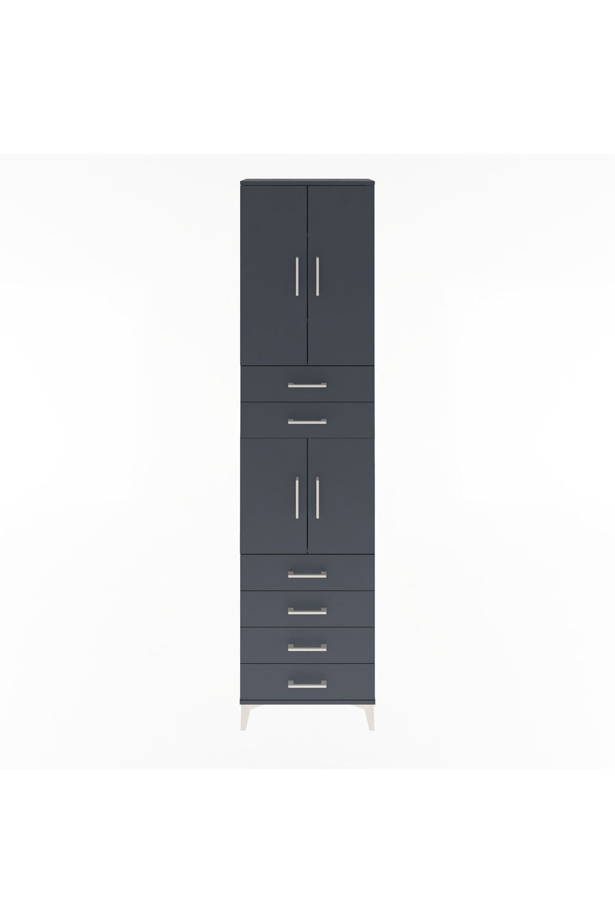 Arges Dolap 4 Raflı 6 Çekmeceli 4 Kapaklı 60x30x243 - S32M097V5A