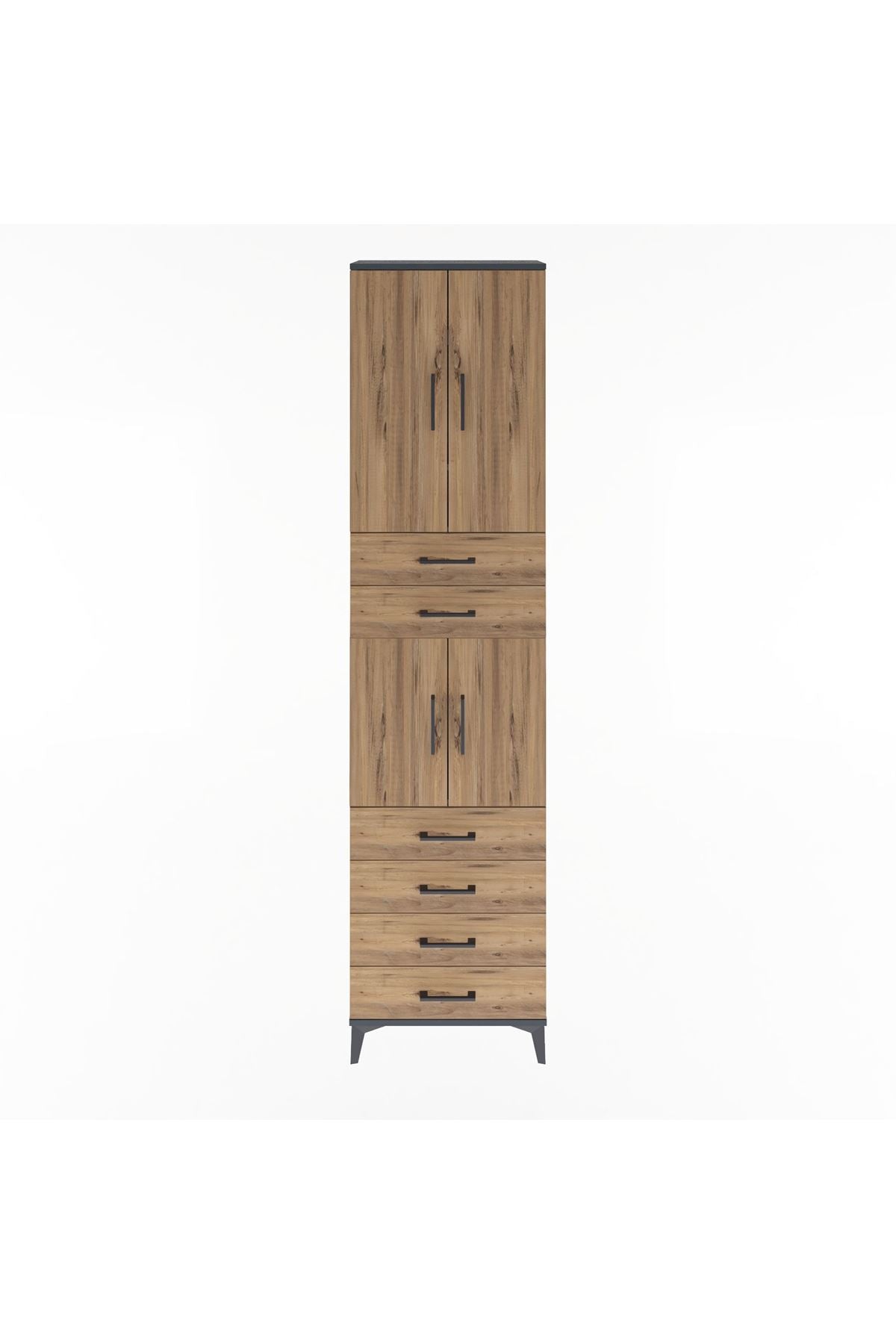 Arges Dolap 4 Raflı 6 Çekmeceli 4 Kapaklı 60x30x243 - S32M097V6A