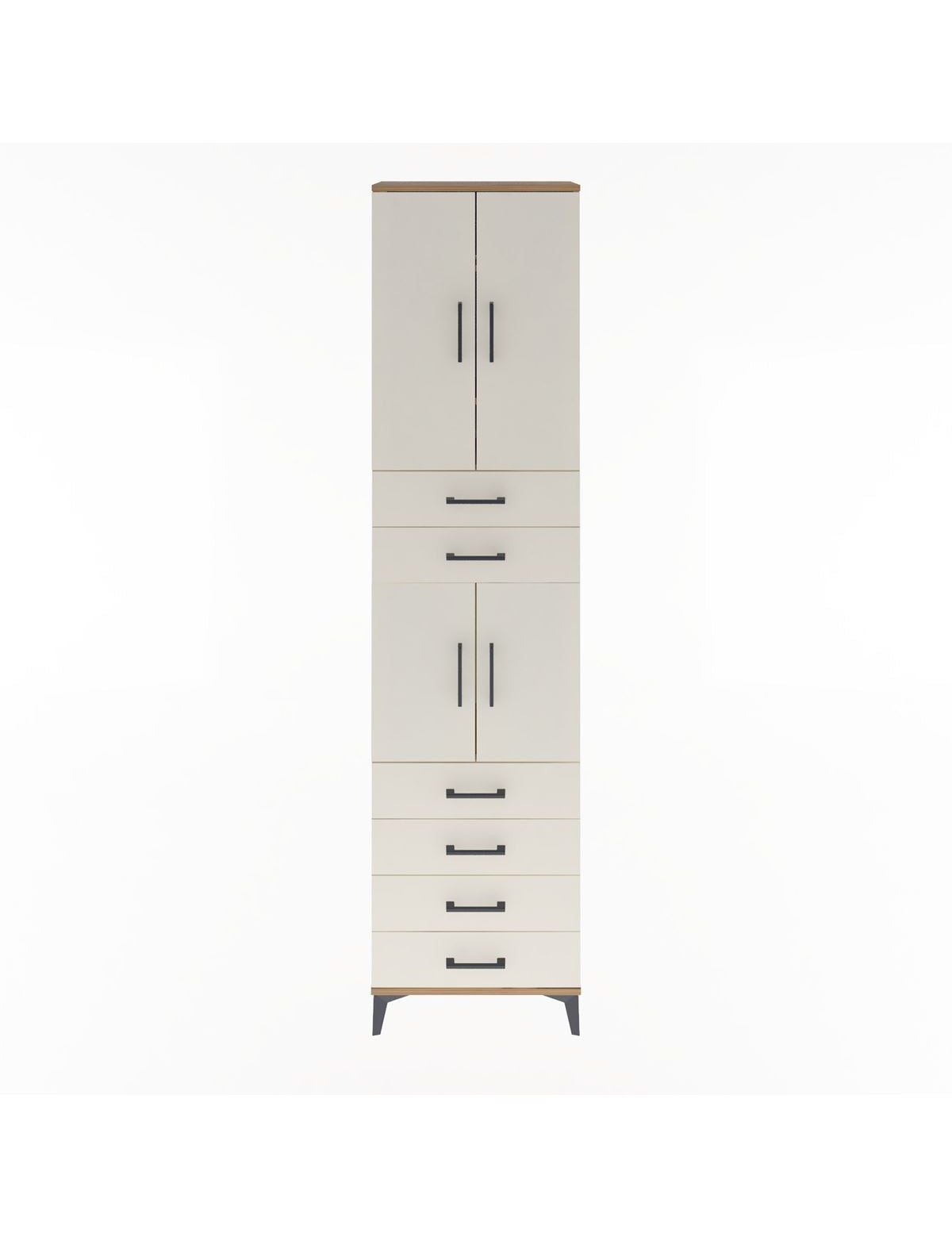 Arges Dolap 4 Raflı 6 Çekmeceli 4 Kapaklı 60x30x243 - S32M097V7A