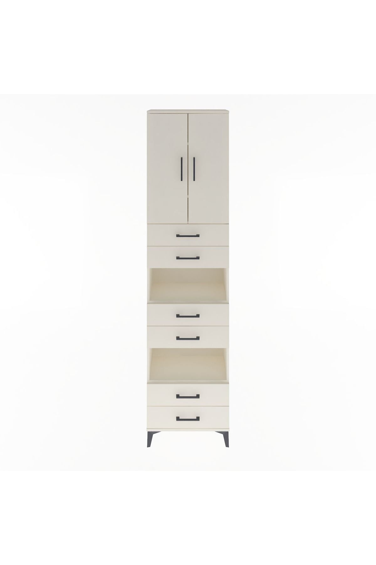 Arges Dolap 5 Raflı 6 Çekmeceli 2 Kapaklı 60x30x243 - S32M098V1A