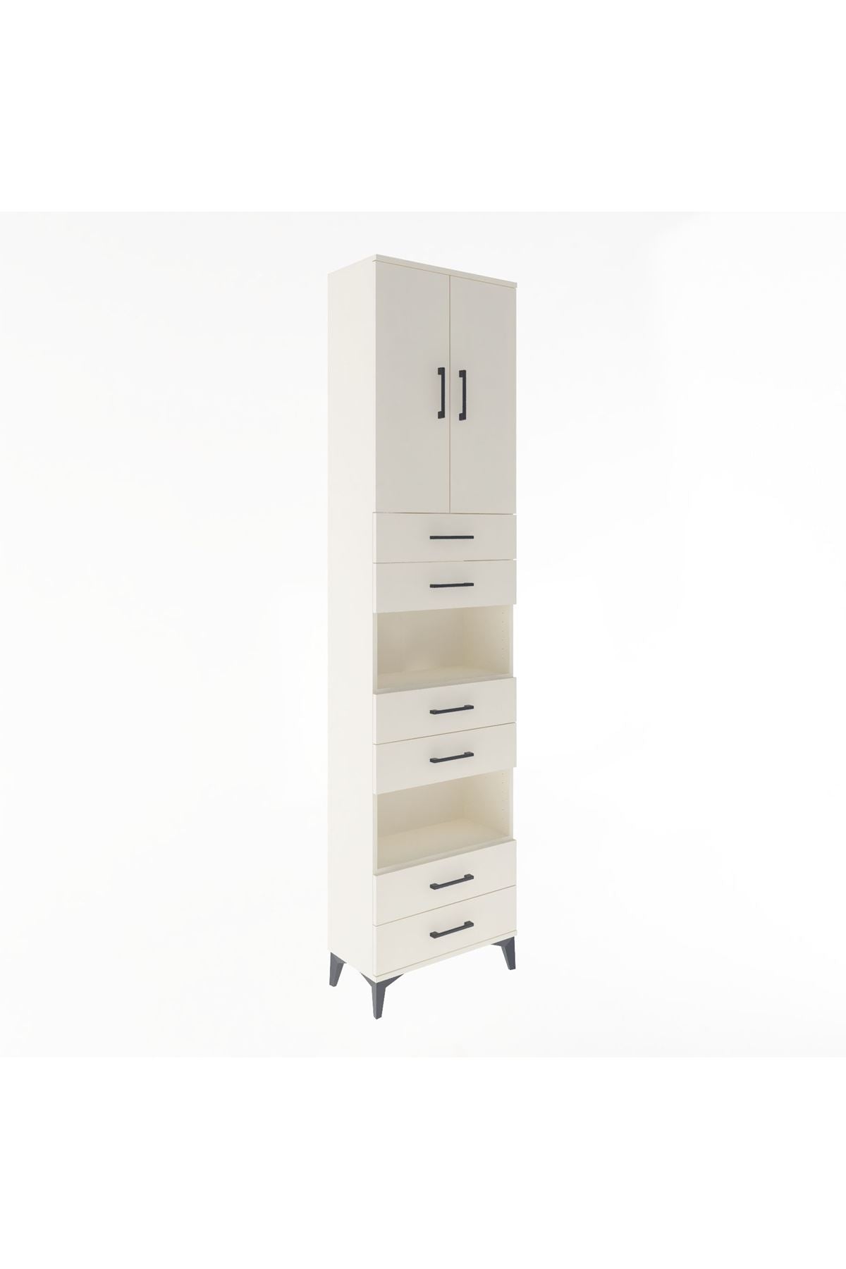 Arges Dolap 5 Raflı 6 Çekmeceli 2 Kapaklı 60x30x243 - S32M098V1A