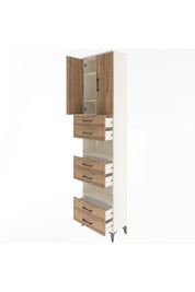 Arges Dolap 5 Raflı 6 Çekmeceli 2 Kapaklı 60x30x243 - S32M098V3A