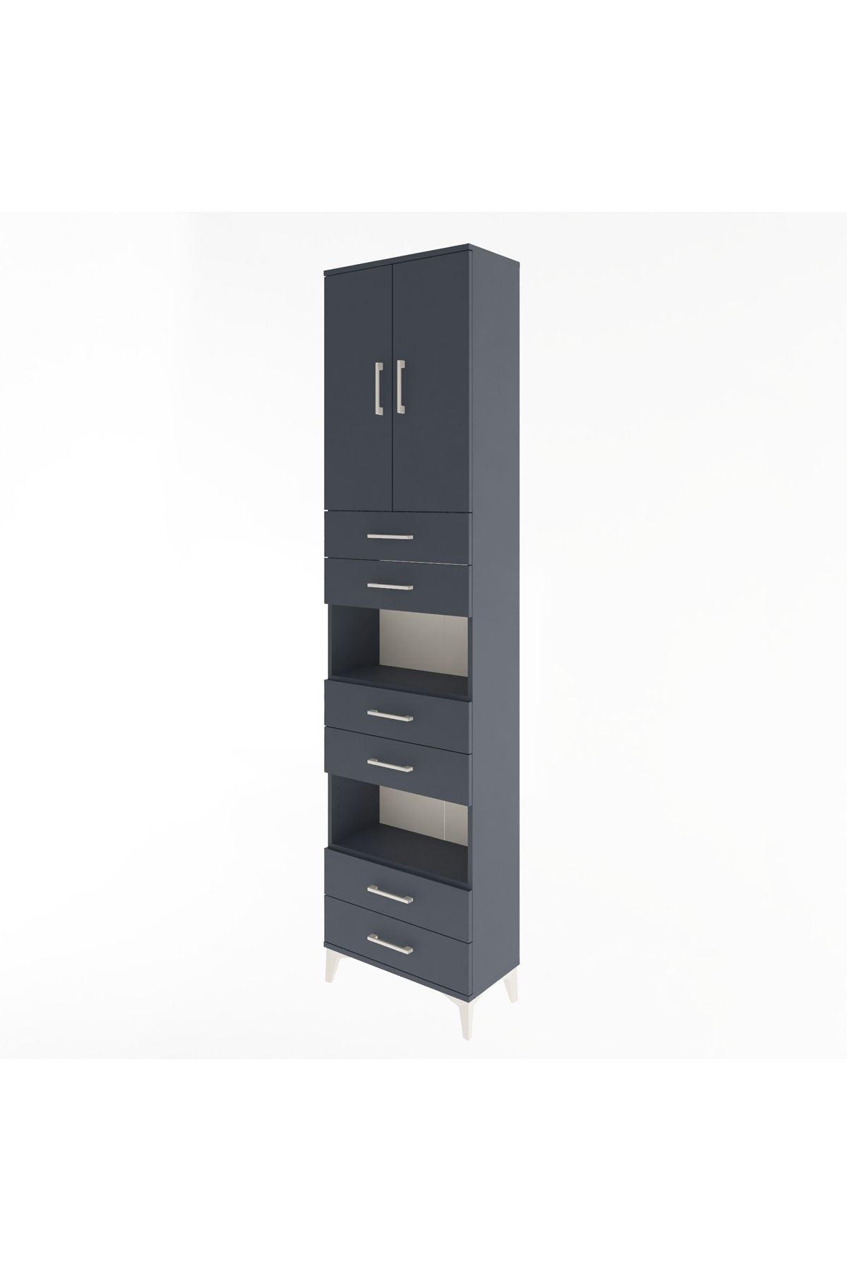 Arges Dolap 5 Raflı 6 Çekmeceli 2 Kapaklı 60x30x243 - S32M098V5A