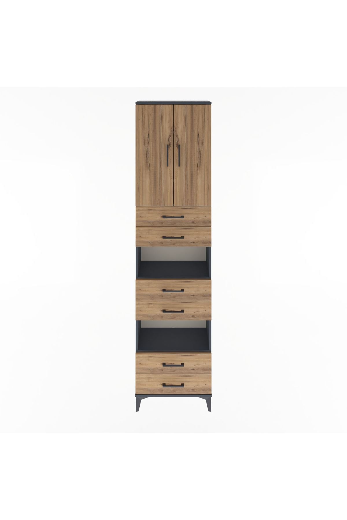 Arges Dolap 5 Raflı 6 Çekmeceli 2 Kapaklı 60x30x243 - S32M098V6A