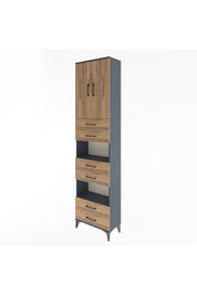 Arges Dolap 5 Raflı 6 Çekmeceli 2 Kapaklı 60x30x243 - S32M098V6A