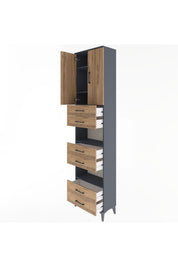 Arges Dolap 5 Raflı 6 Çekmeceli 2 Kapaklı 60x30x243 - S32M098V6A