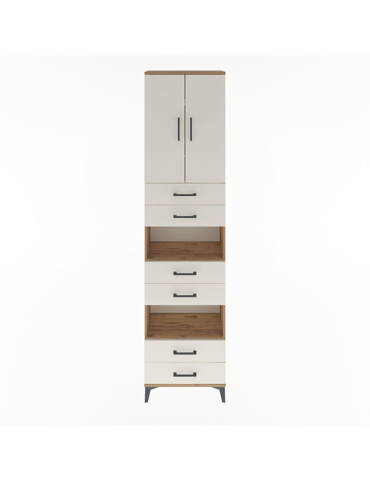 Arges Dolap 5 Raflı 6 Çekmeceli 2 Kapaklı 60x30x243 - S32M098V7A