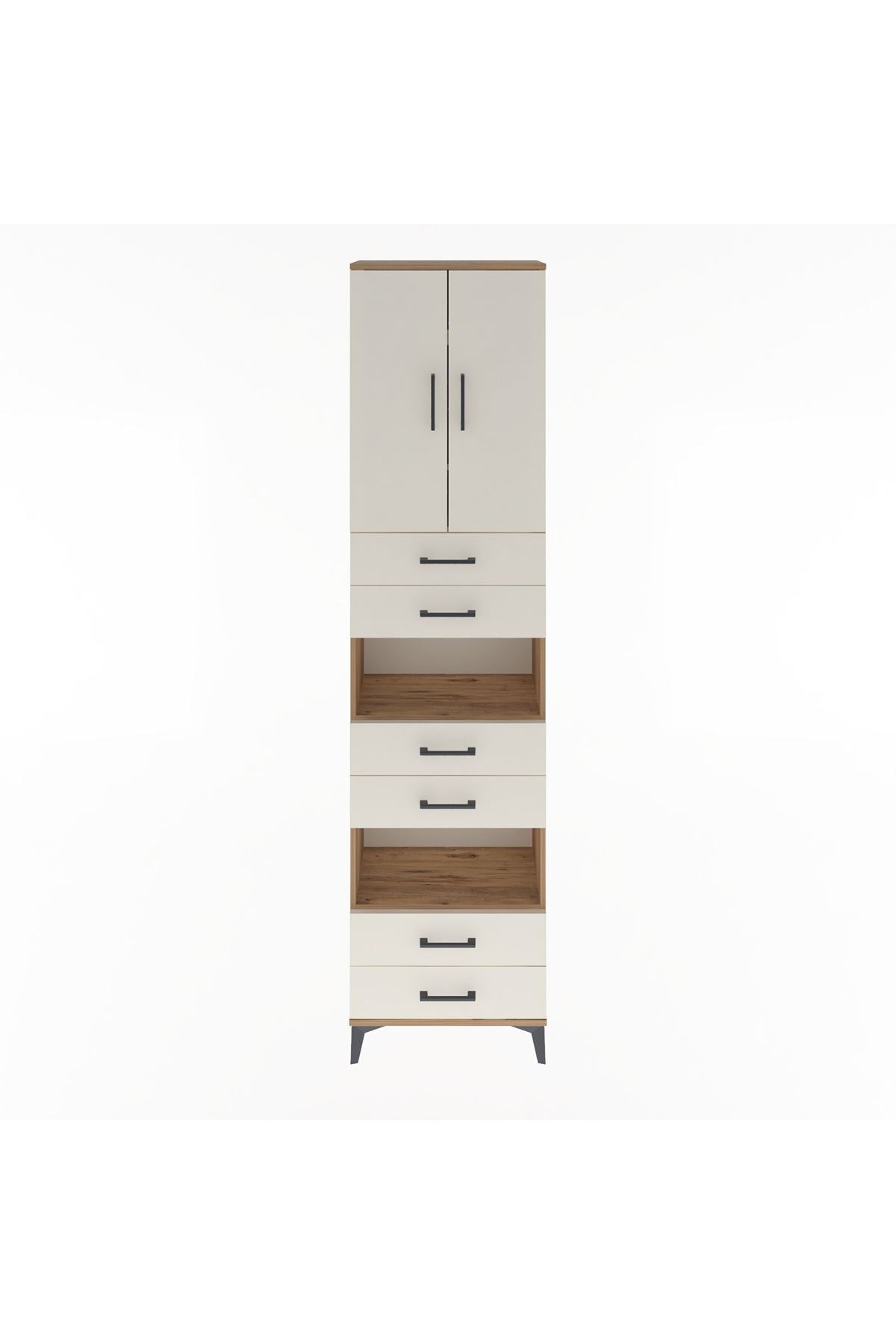 Arges Dolap 5 Raflı 6 Çekmeceli 2 Kapaklı 60x30x243 - S32M098V7A