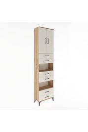 Arges Dolap 5 Raflı 6 Çekmeceli 2 Kapaklı 60x30x243 - S32M098V7A