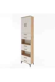 Arges Dolap 5 Raflı 6 Çekmeceli 2 Kapaklı 60x30x243 - S32M098V7A